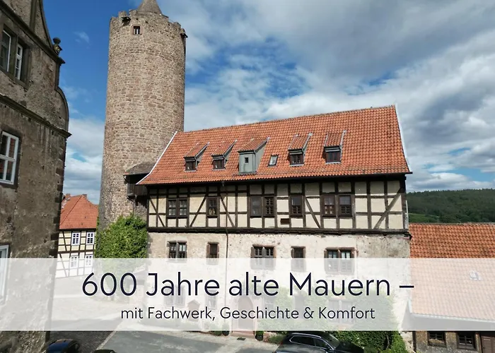 Hinterburg - Großes Burgen-apartment Mit 4 Schlafzimmern&2 Bädern - Ideal Für Familien Und Gruppen, Inklusive Kostenloser Parkplätze, Aufzug Und Garten * Schlitz